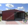 Garaż blaszany 6x6 RAL połysk z uchylnymi bramami dwuspad
