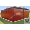 Garaż blaszany 6x6 RAL połysk z uchylnymi bramami