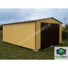 Garaż blaszany 3.5 x 6 RAL połysk dwuspad z uchylną bramą