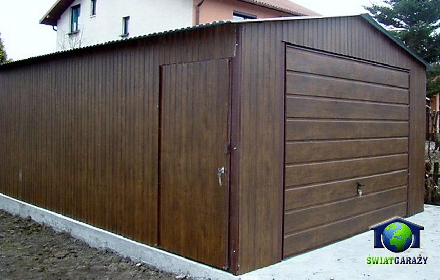garaz-4x6-imitacja-drewna-orzech-dwuspadowy